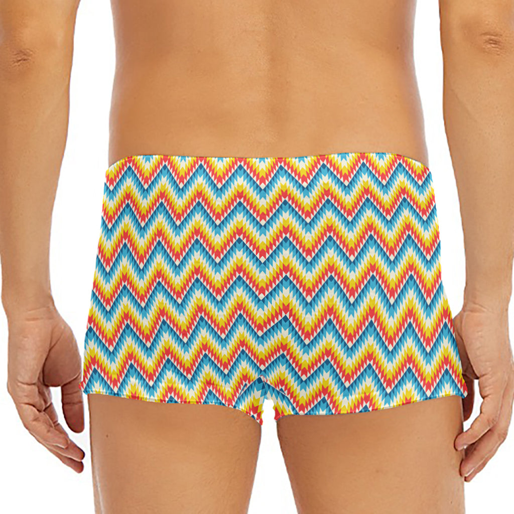 Geometric Native American Pattern Print Men's Short Boxer Briefs