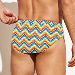 Geometric Native American Pattern Print Men's Swim Briefs