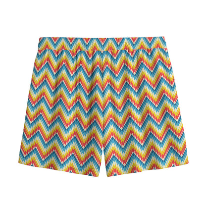 Geometric Native American Pattern Print Mesh Shorts