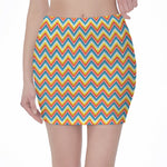 Geometric Native American Pattern Print Pencil Mini Skirt
