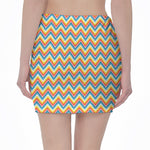 Geometric Native American Pattern Print Pencil Mini Skirt