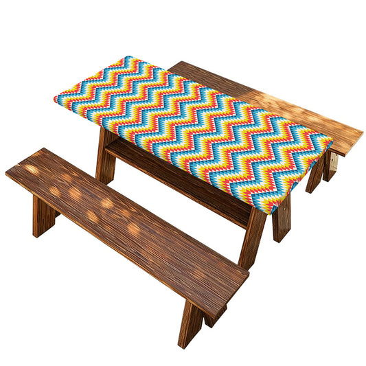 Geometric Native American Pattern Print Picnic Table Cover