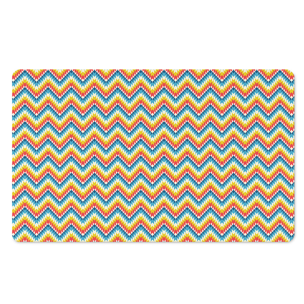 Geometric Native American Pattern Print Polyester Doormat