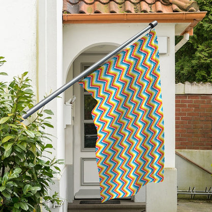 Geometric Native American Pattern Print Polyester Flag