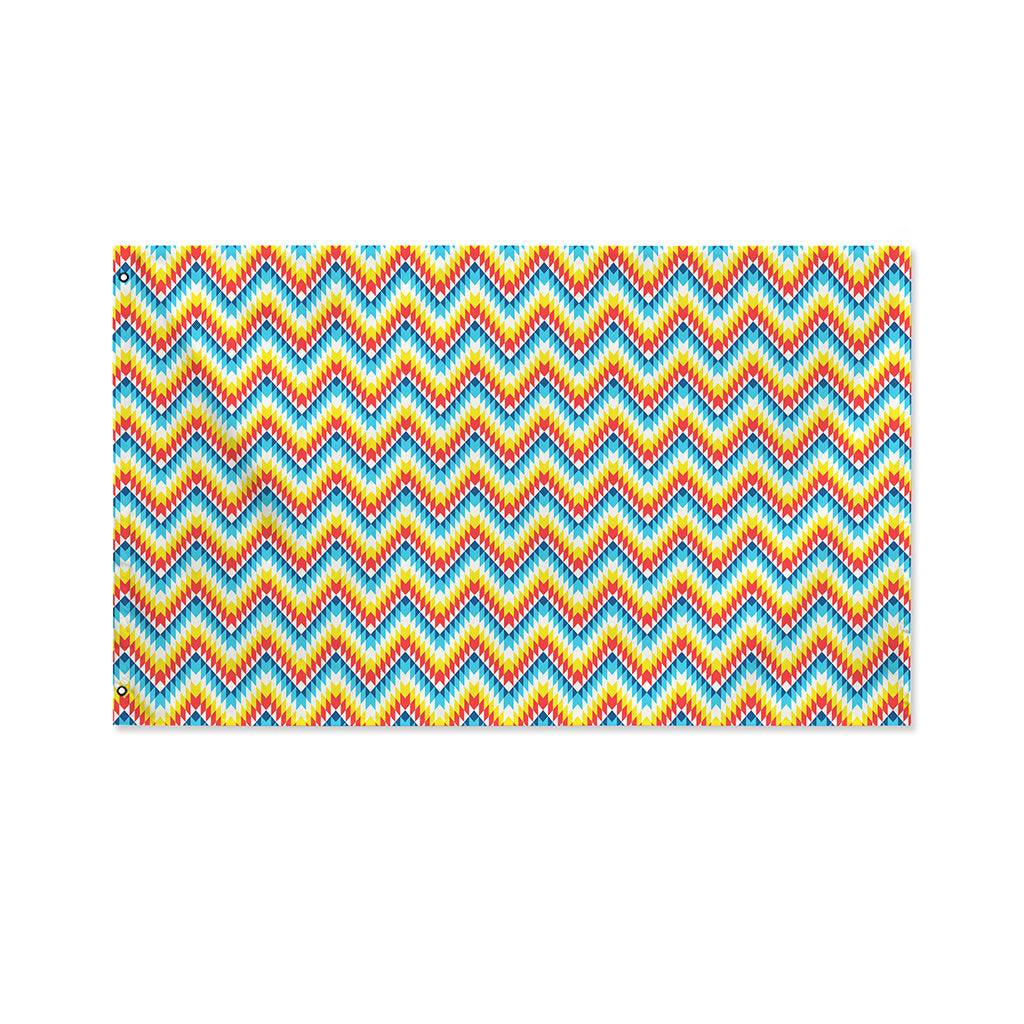 Geometric Native American Pattern Print Polyester Flag