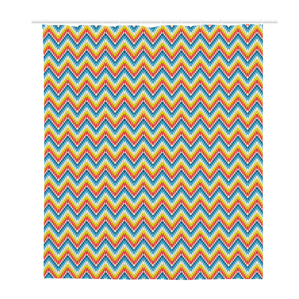 Geometric Native American Pattern Print Polyester Shower Curtain
