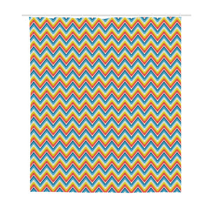 Geometric Native American Pattern Print Polyester Shower Curtain