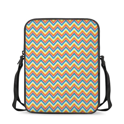 Geometric Native American Pattern Print Rectangular Crossbody Bag
