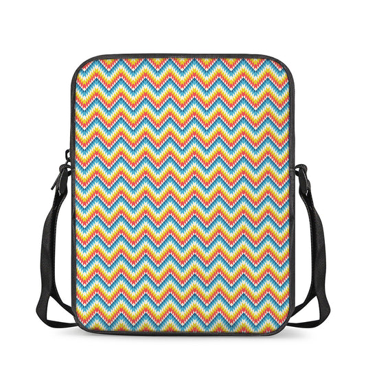 Geometric Native American Pattern Print Rectangular Crossbody Bag