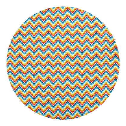 Geometric Native American Pattern Print Round Blanket