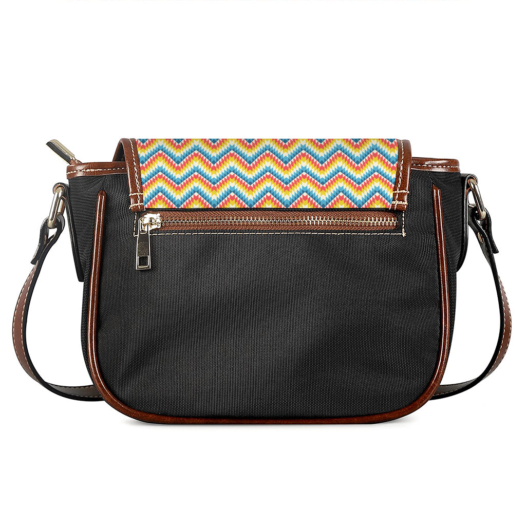 Geometric Native American Pattern Print Saddle Bag
