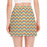 Geometric Native American Pattern Print Side Slit Mini Skirt