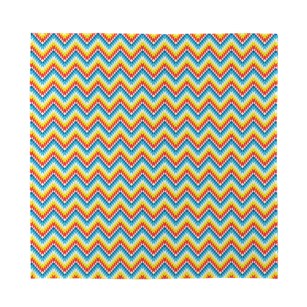 Geometric Native American Pattern Print Silk Bandana