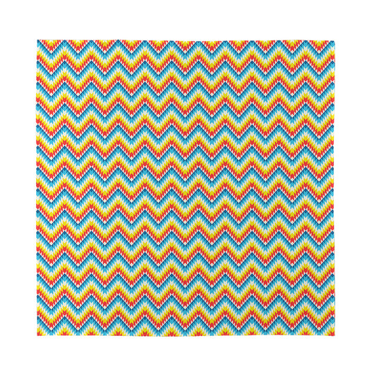 Geometric Native American Pattern Print Silk Bandana
