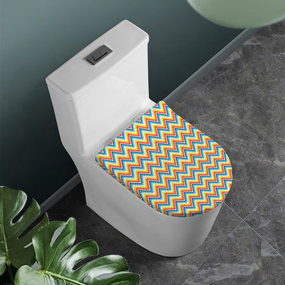 Geometric Native American Pattern Print Toilet Lid Cover
