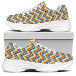 Geometric Native American Pattern Print White Chunky Shoes