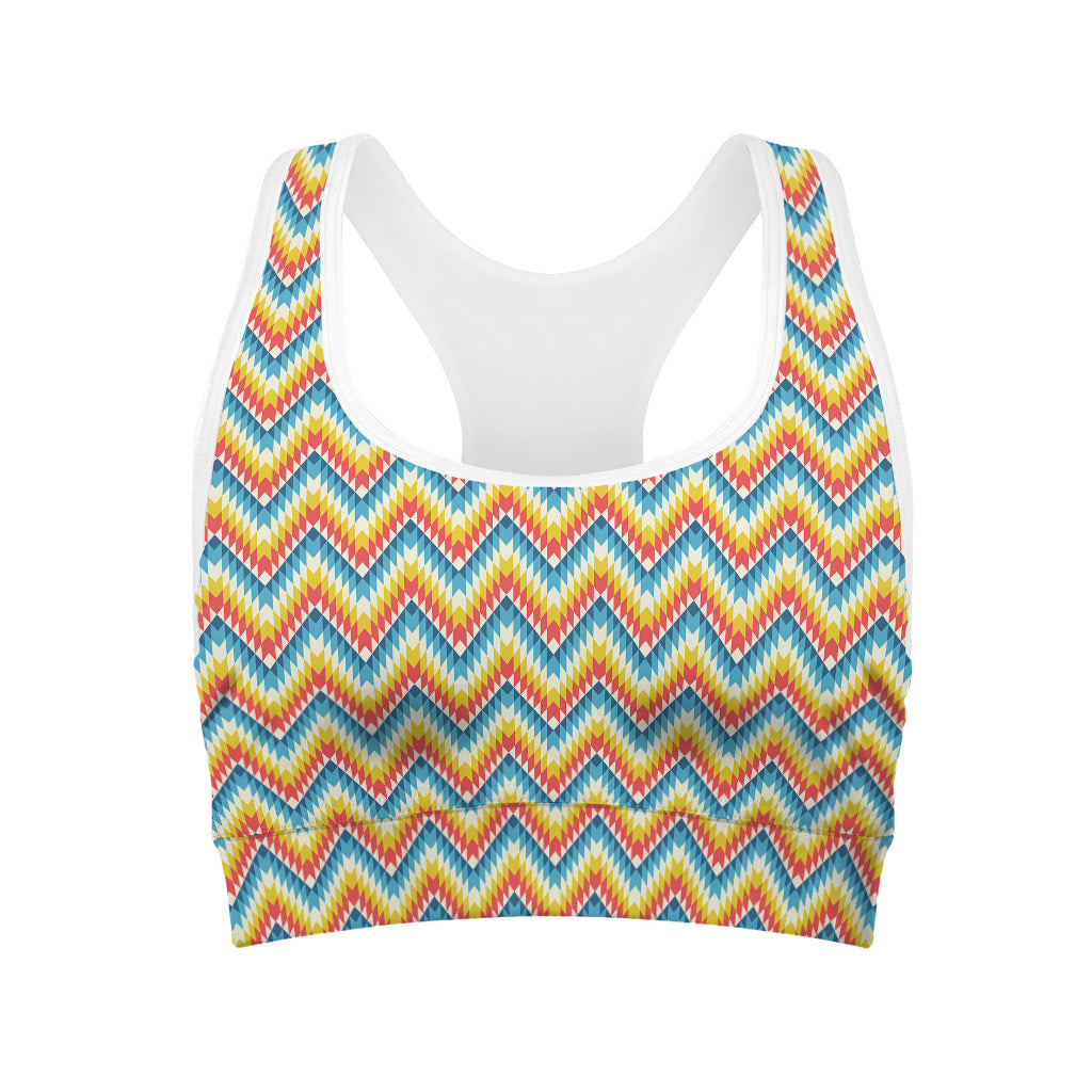 Geometric Native American Pattern Print Women's Sports Bra