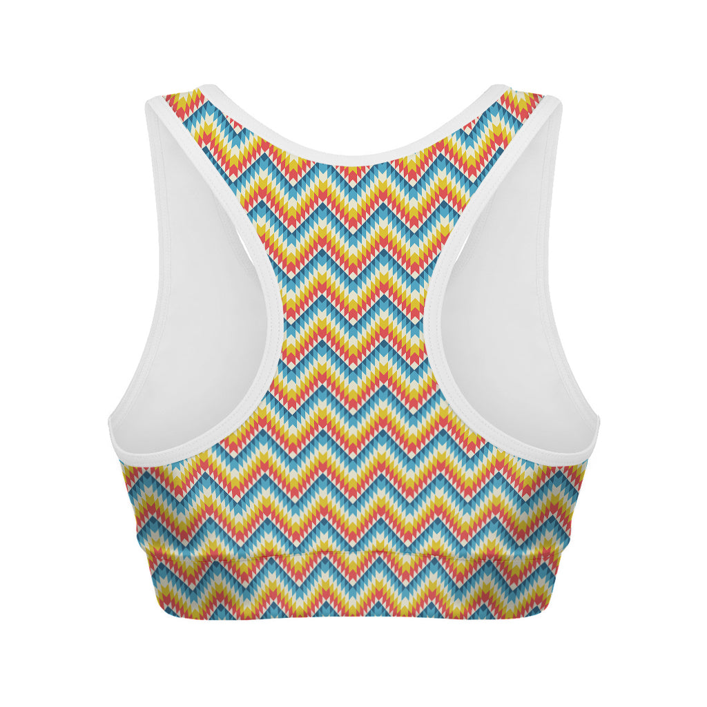 Geometric Native American Pattern Print Women's Sports Bra