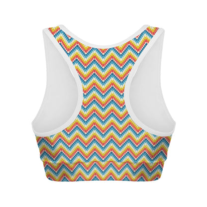 Geometric Native American Pattern Print Women's Sports Bra