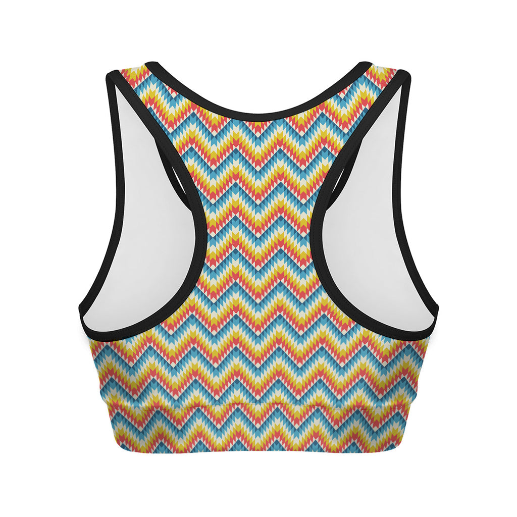 Geometric Native American Pattern Print Women's Sports Bra