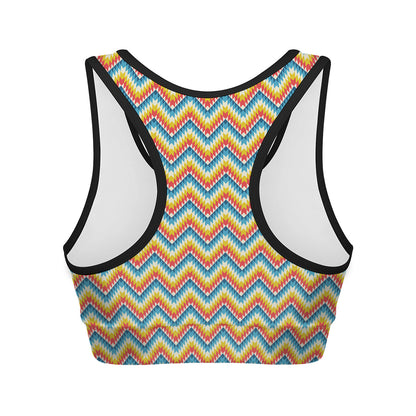 Geometric Native American Pattern Print Women's Sports Bra