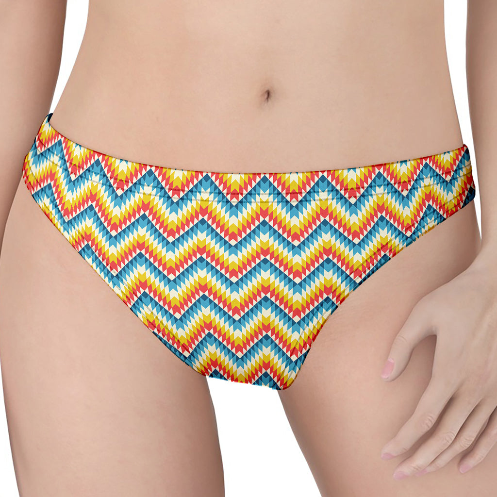 Geometric Native American Pattern Print Women's Thong