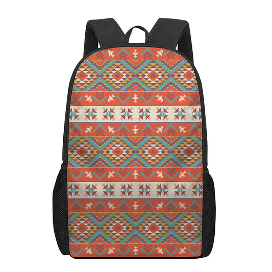 Geometric Native Navajo Print 17 Inch Backpack