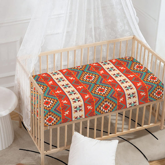 Geometric Native Navajo Print Baby Crib Sheet