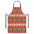 Geometric Native Navajo Print Bib Apron With Pocket