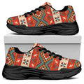 Geometric Native Navajo Print Black Chunky Shoes