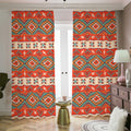 Geometric Native Navajo Print Dimout Pencil Pleat Curtains