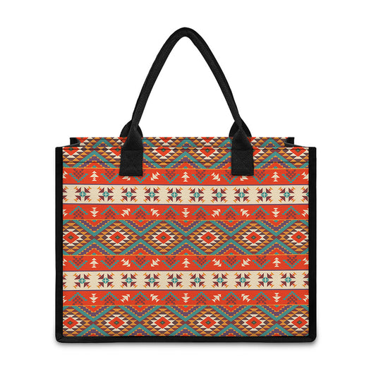 Geometric Native Navajo Print Canvas Tote Bag