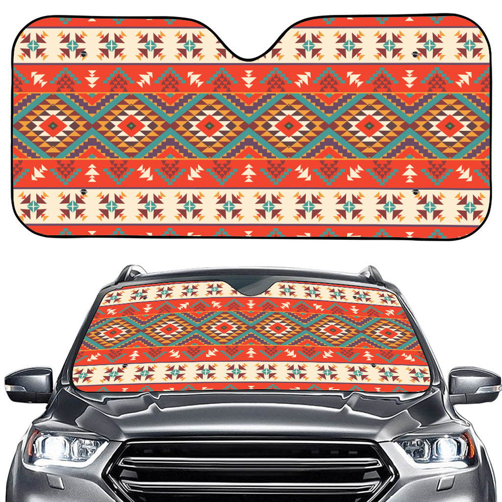 Geometric Native Navajo Print Car Windshield Sun Shade