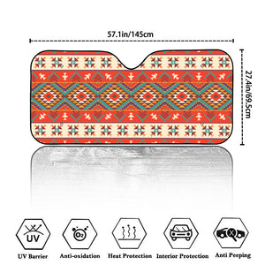 Geometric Native Navajo Print Car Windshield Sun Shade