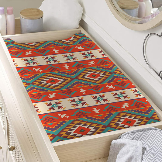 Geometric Native Navajo Print Changing Pad Cover
