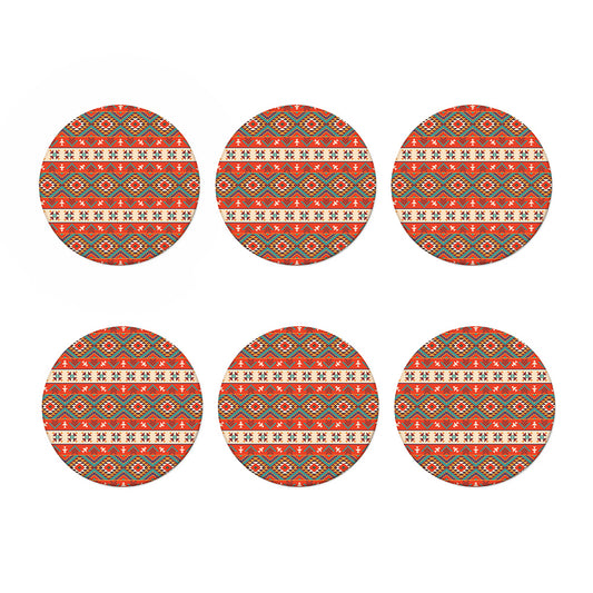 Geometric Native Navajo Print Coaster Set