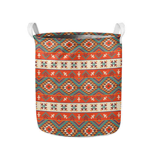 Geometric Native Navajo Print Collapsible Laundry Basket