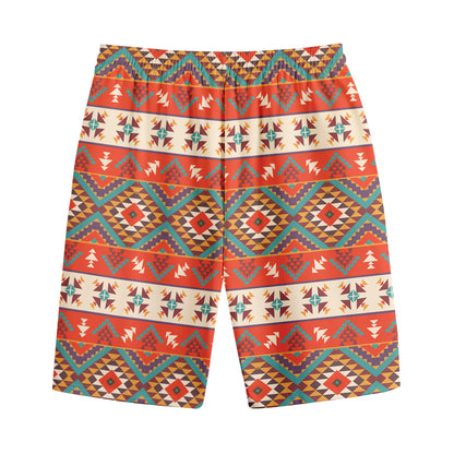 Geometric Native Navajo Print Cotton Shorts