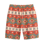 Geometric Native Navajo Print Cotton Shorts
