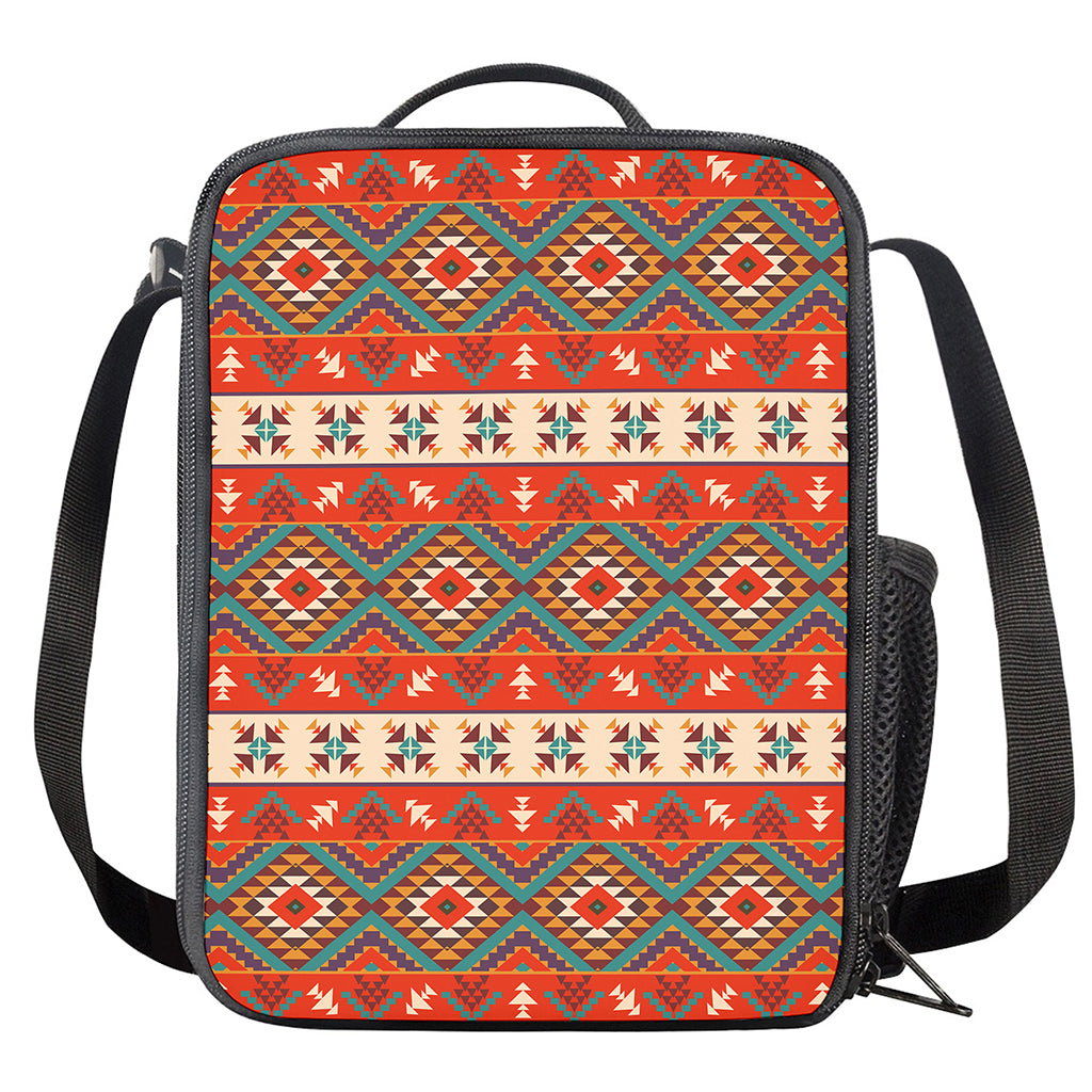Geometric Native Navajo Print Crossbody Lunch Bag