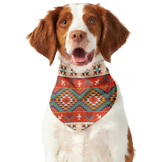 Geometric Native Navajo Print Dog Bandana