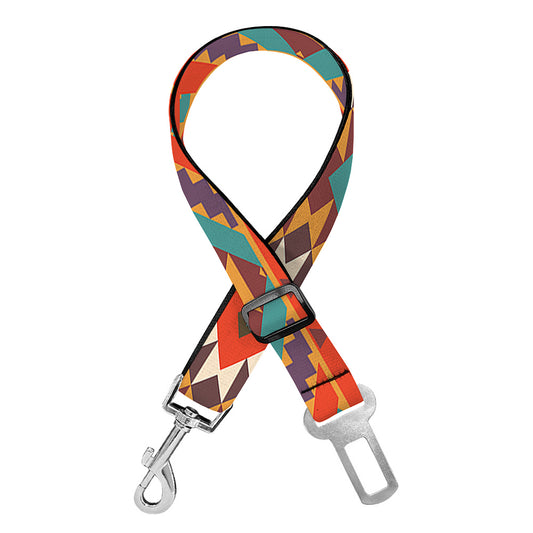Geometric Native Navajo Print Dog Seat Belt