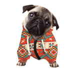 Geometric Native Navajo Print Dog Zip Up Hoodie