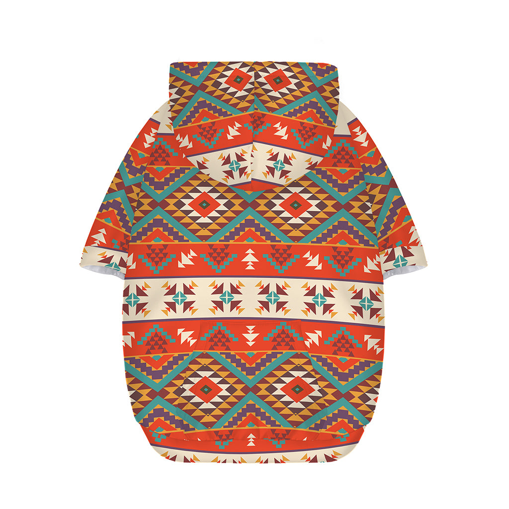 Geometric Native Navajo Print Dog Zip Up Hoodie