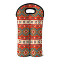 Geometric Native Navajo Print Double Neoprene Wine Tote