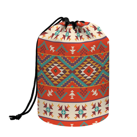 Geometric Native Navajo Print Drawstring Makeup Bag