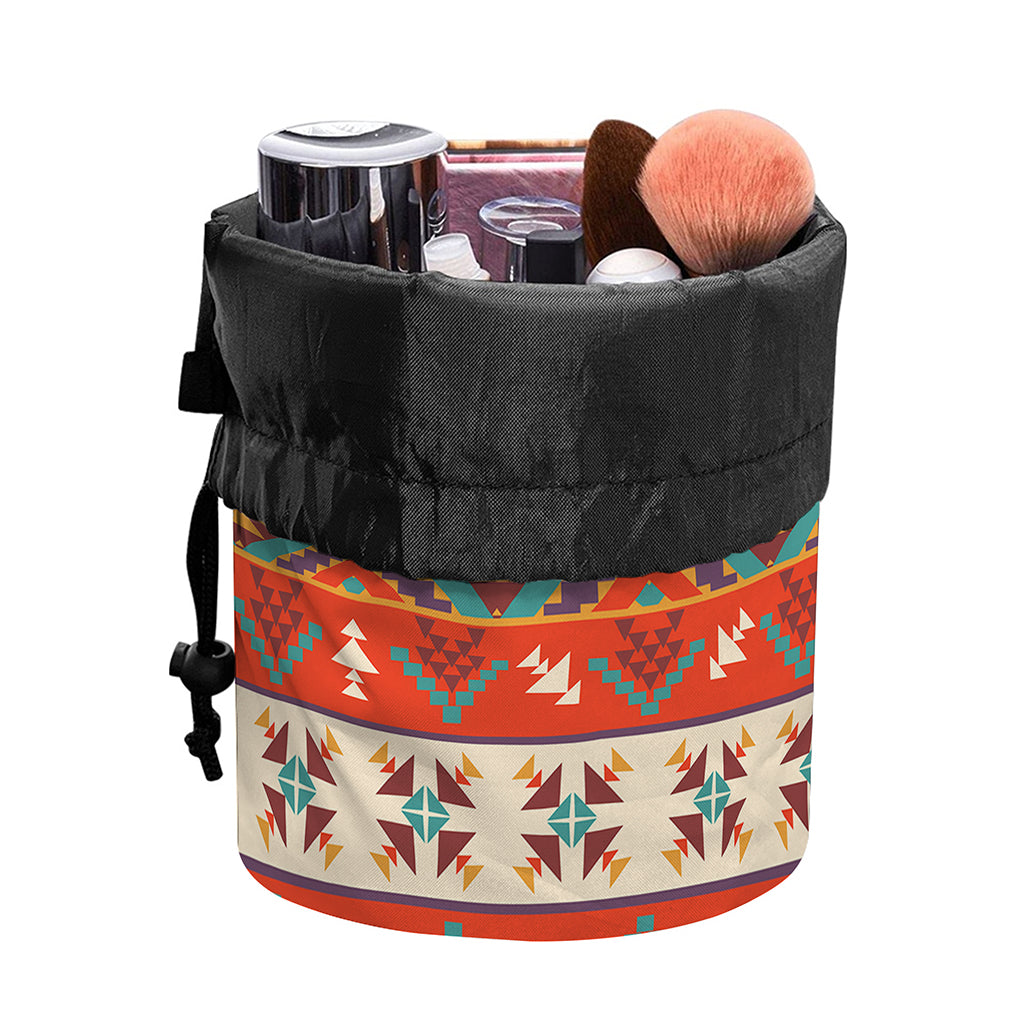 Geometric Native Navajo Print Drawstring Makeup Bag