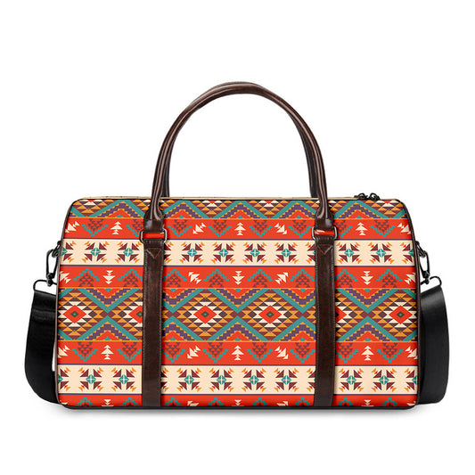 Geometric Native Navajo Print Duffle Bag