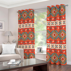 Geometric Native Navajo Print Extra Wide Grommet Curtains