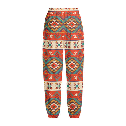 Geometric Native Navajo Print Fleece Lined Knit Pants